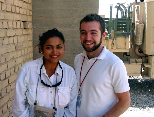 Michael and me at Camp Striker near the Baghdad airport in September 2005.