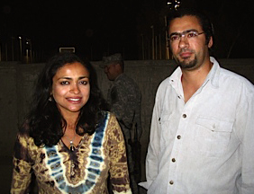 Mike and me in Baghdad in early April, 2006. He believed in love. I wonder if he still does.